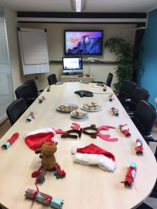 Boardroom Table For Christmas Meeting at Bluestep Solutions Design Agency