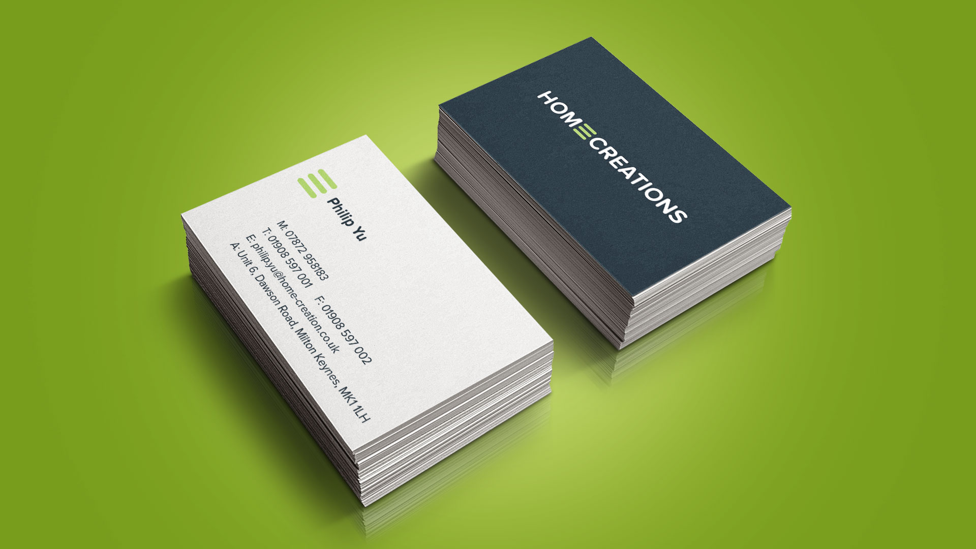Home Creations Business Card Design