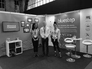 An image showing the staff from Bluestep at the NHS Health & Care Innovation Expo 2017